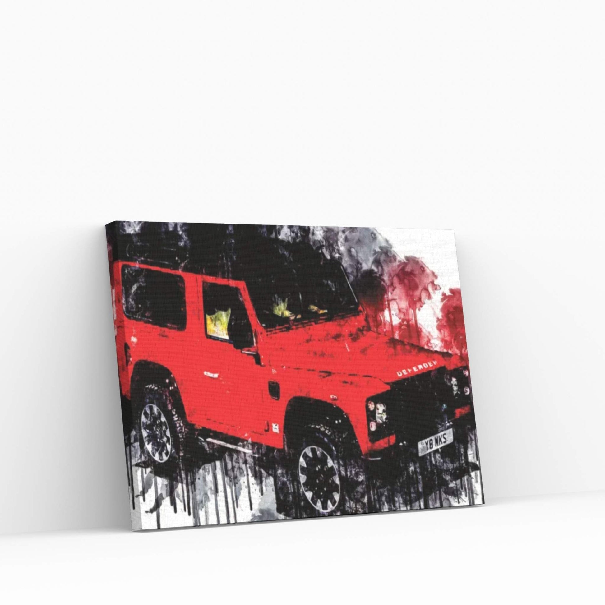 Car 2018 Land Rover Defender 90 Works V8 - Fine Art Print Canvas Wall Art - Y Canvas