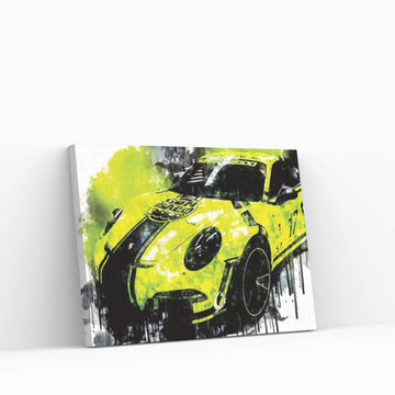 Car 2017 Black Box Porsche 911 GT3 RS Canvas Wall Art - Y Canvas