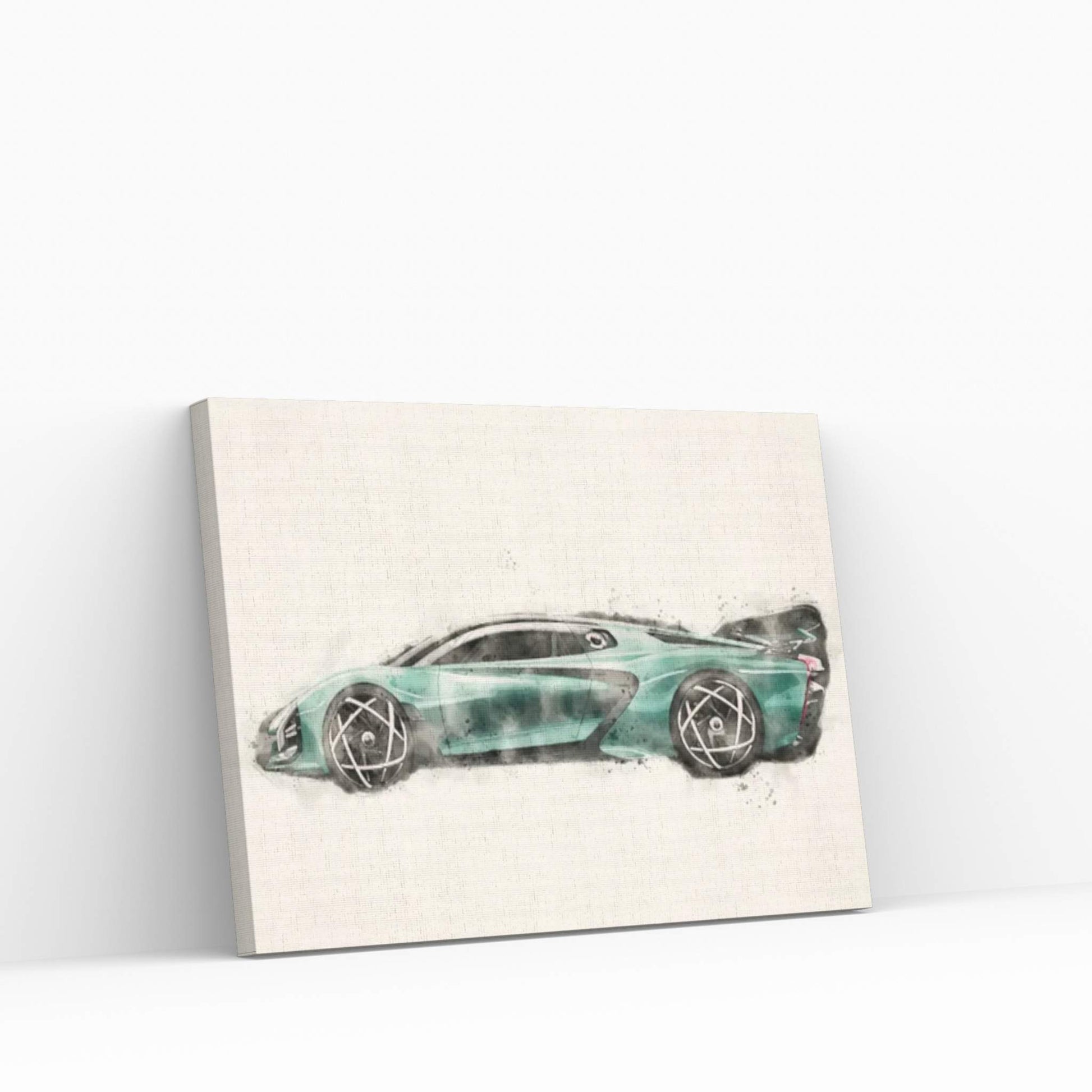 Hongqi S9 In Watercolor vII Canvas Wall Art - Y Canvas