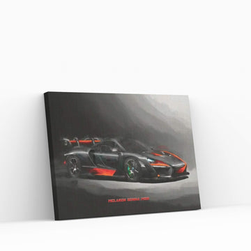 McLaren Senna MSO In Watercolor Canvas Wall Art - Y Canvas