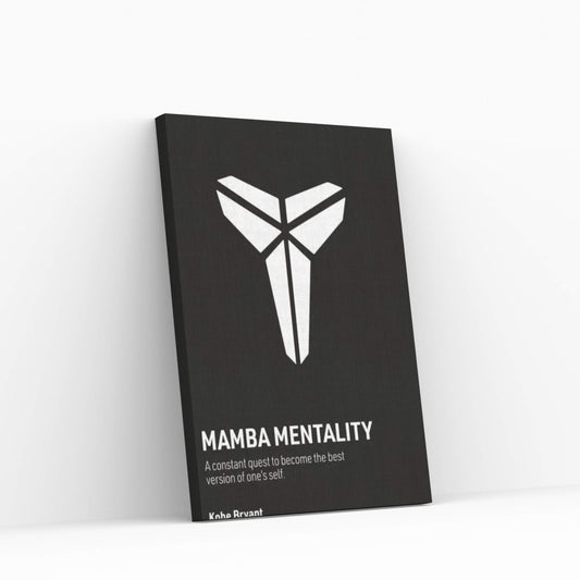 Mamba Mentality (Black/ White) Canvas Wall Art - Y Canvas