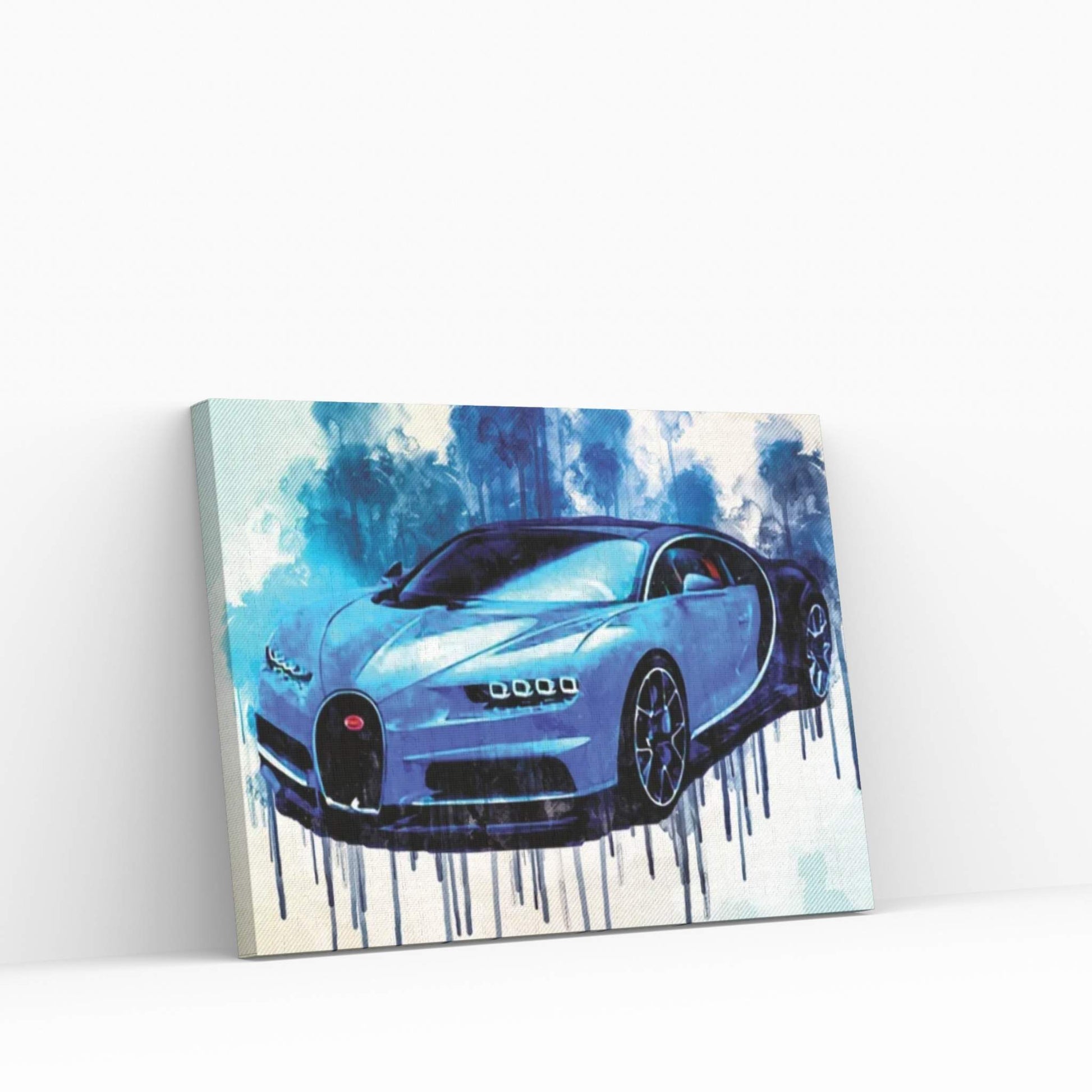 Hypercar 2017 Bugatti Bugatti Chiron Blue Bugatti Canvas Wall Art - Y Canvas