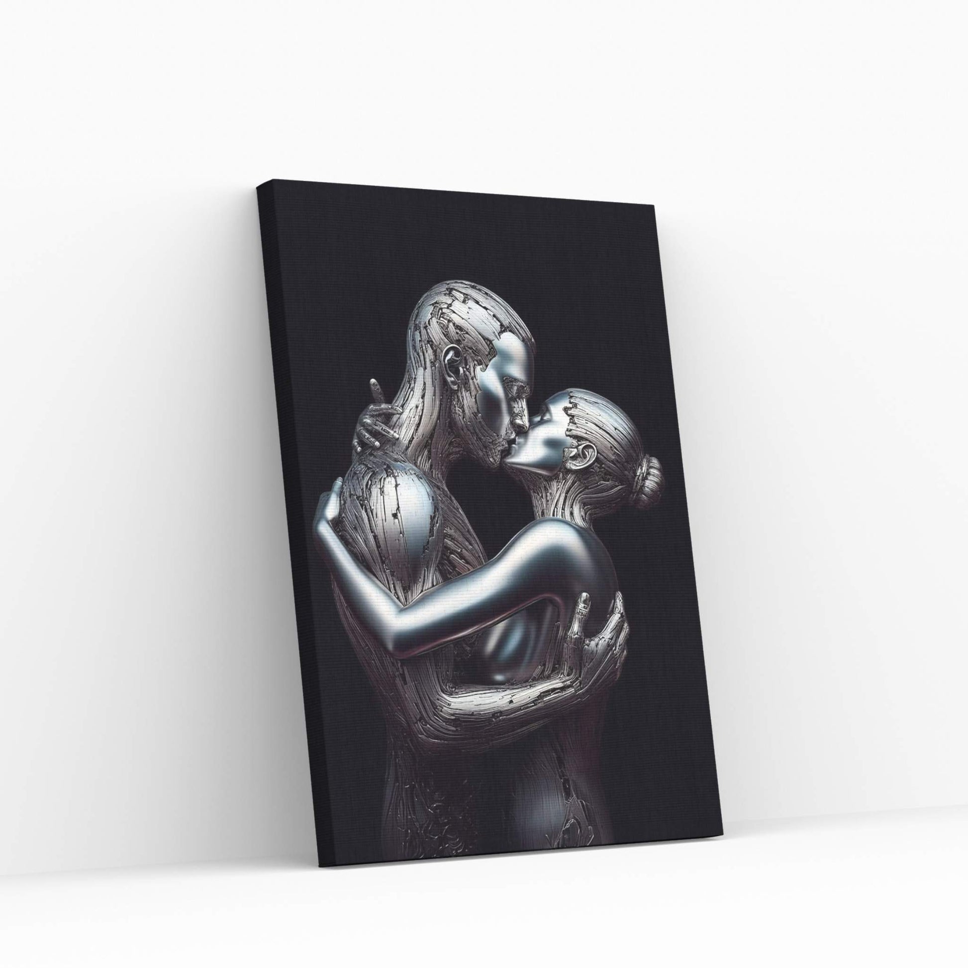 Metalic Love Couple Canvas Wall Art - Y Canvas
