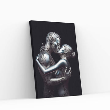 Metalic Love Couple Canvas Wall Art - Y Canvas