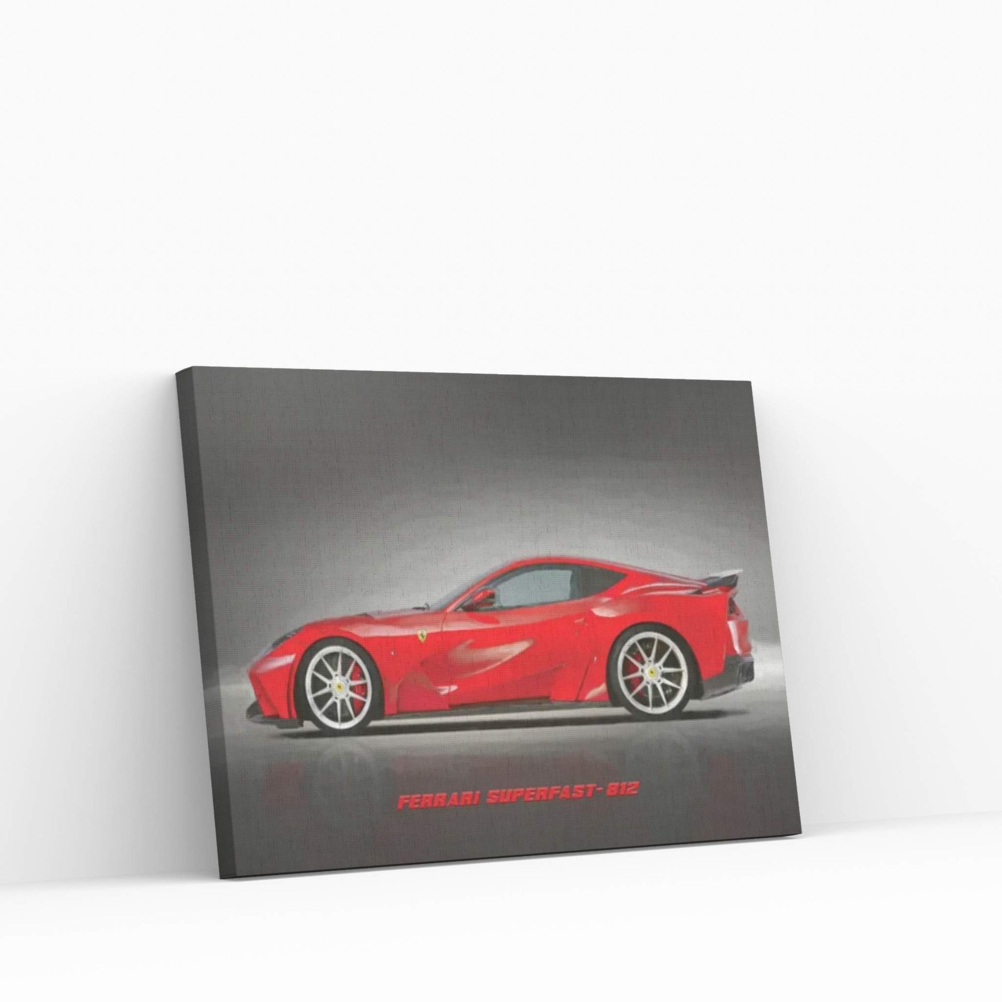 Ferrari Superfast 812 In Watercolor Canvas Wall Art - Y Canvas