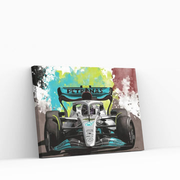 Hamilton's Racecar Canvas Wall Art - Y Canvas