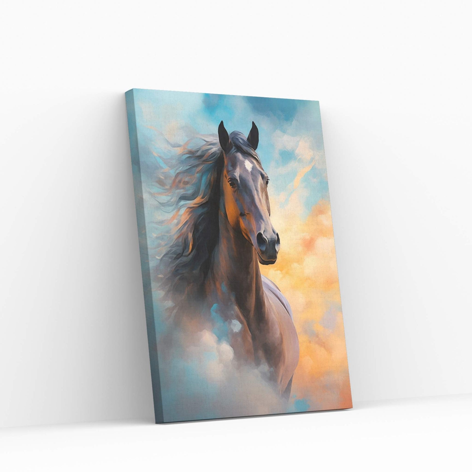 Beautiful Brown Horse Canvas Wall Art , Animal Wall Art - Y Canvas