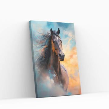 Beautiful Brown Horse Canvas Wall Art , Animal Wall Art - Y Canvas