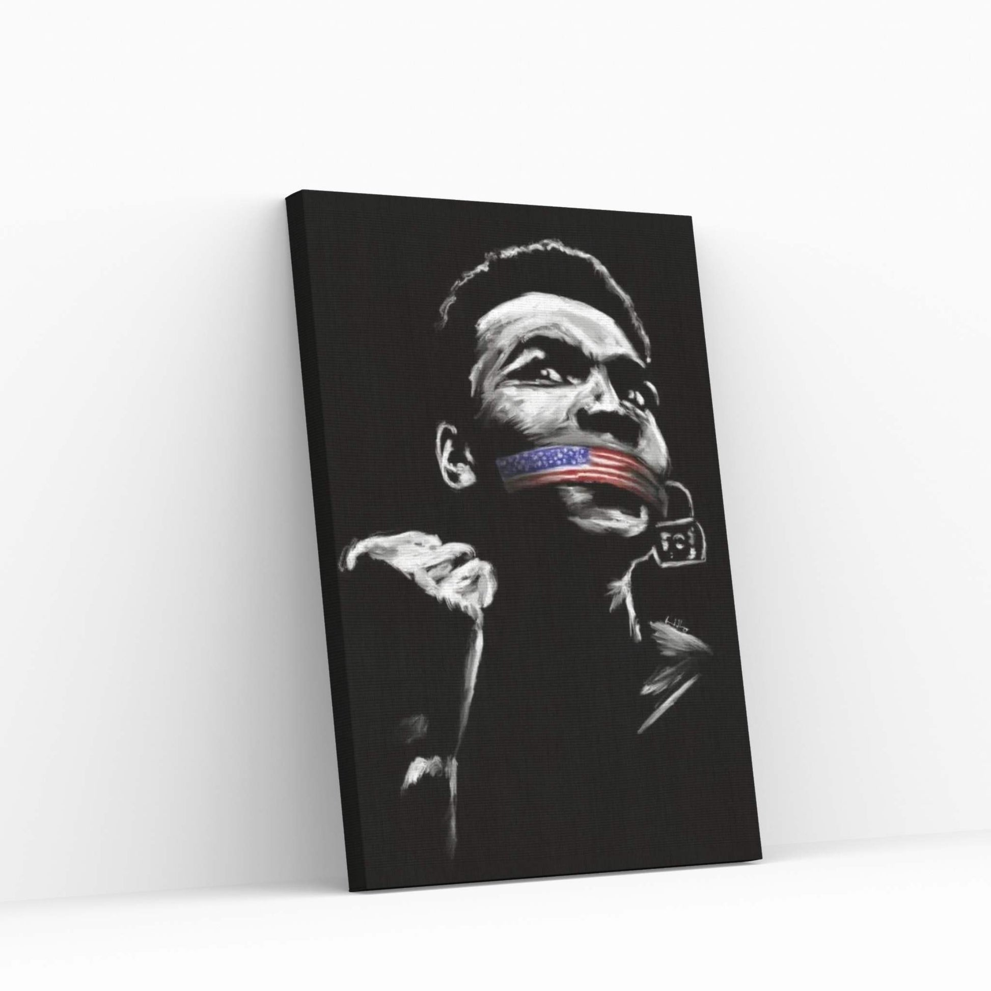 No Silence Canvas Wall Art - Y Canvas