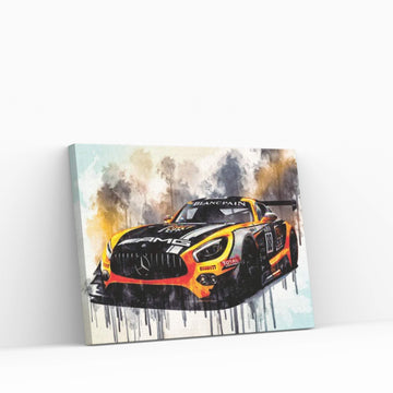 Mercedes-Amg 2018 Akka Asp Dtm Racing Tuning German Sports Cars Canvas Wall Art - Y Canvas