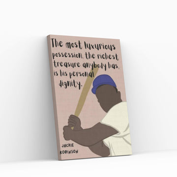 Jackie Robinson Quote Canvas Wall Art - Y Canvas