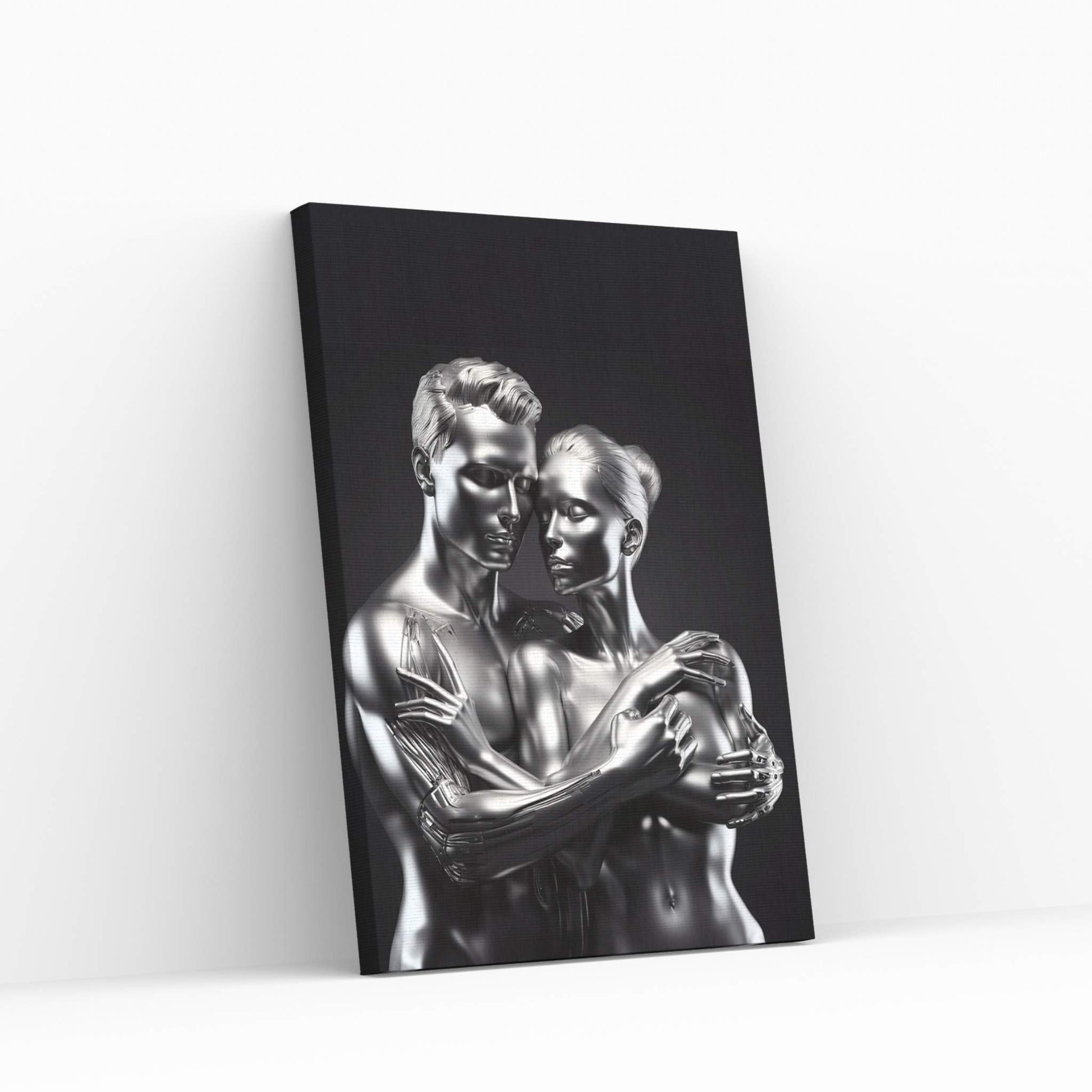 Metalic Love Couple Canvas Wall Art - Y Canvas