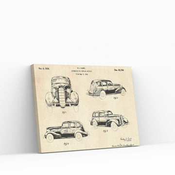Automobile Patent II Canvas Wall Art - Y Canvas