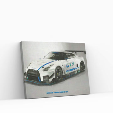Nissan Tuning Nismo GT In Watercolor Canvas Wall Art - Y Canvas