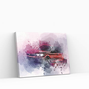 Honda Civic 2022 Exterior Red Sedan Canvas Wall Art - Y Canvas