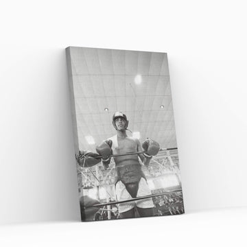 Muhammad Ali In Sparring Gear Canvas Wall Art - Y Canvas