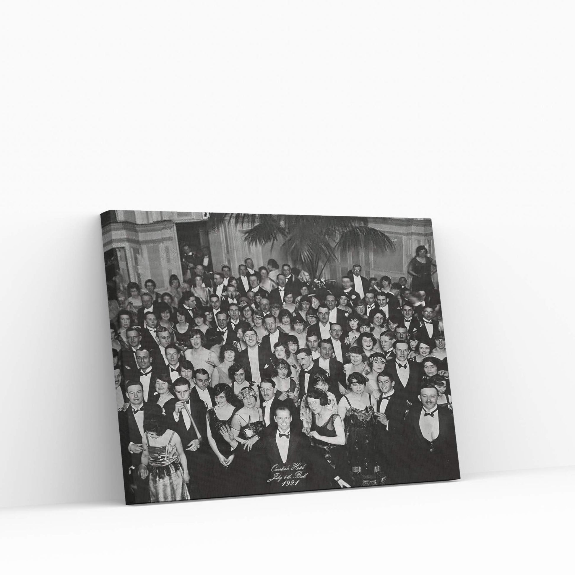 The Shining Overlook Hotel Poster, Dinner Ball Party, Black and White, Vintage Photo Print, Jack Nicholson, Stanley Kubrick, Jack Torrance Canvas Wall Art - Y Canvas