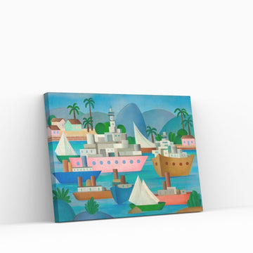 Tarsila do Amaral ''Port I ''Canvas Wall Art - Y Canvas