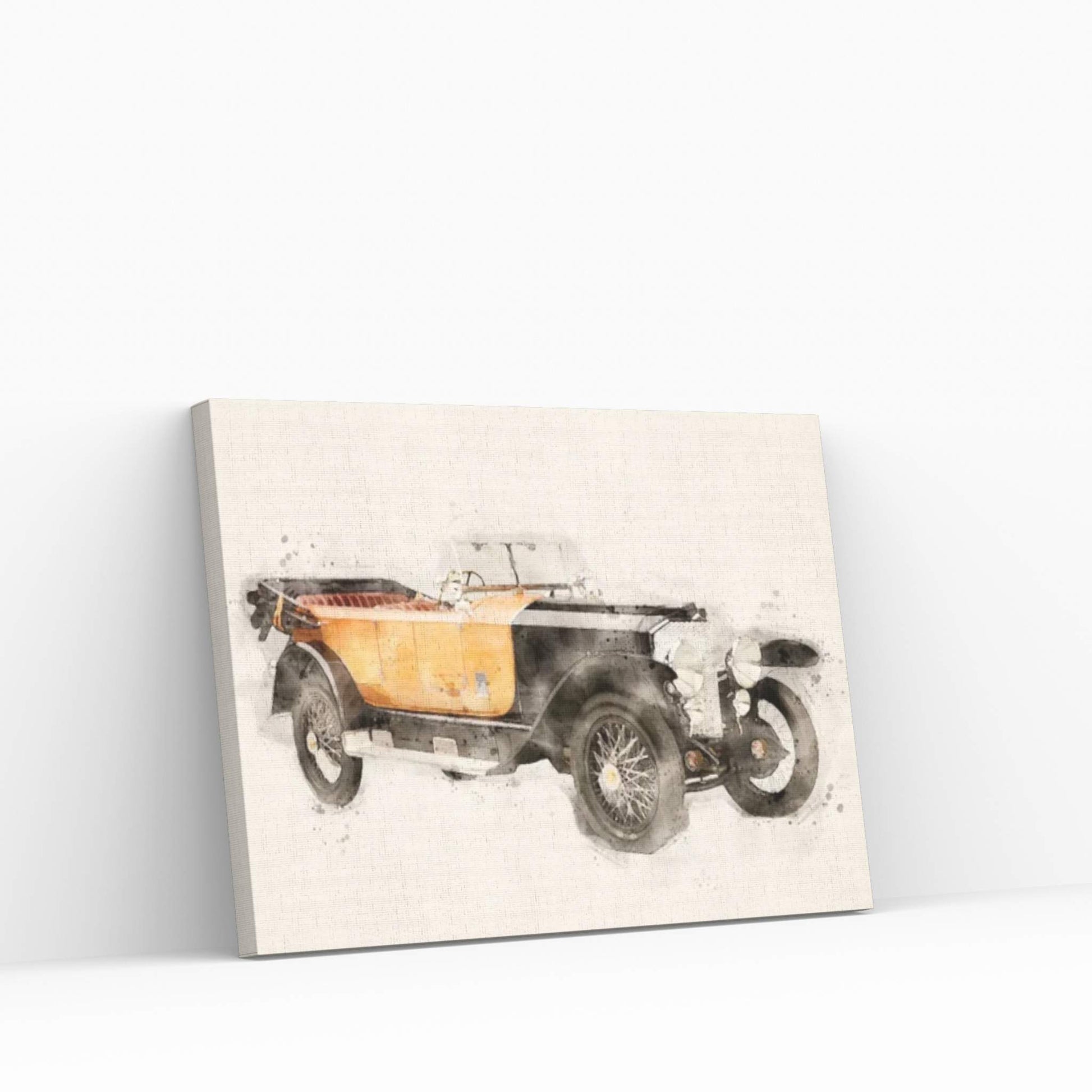 Mercedes Benz Retro V II Canvas Wall Art - Y Canvas