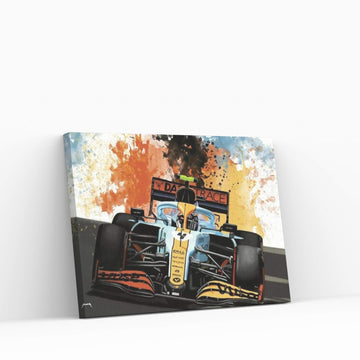 Lando Norris' Racecar Canvas Wall Art - Y Canvas