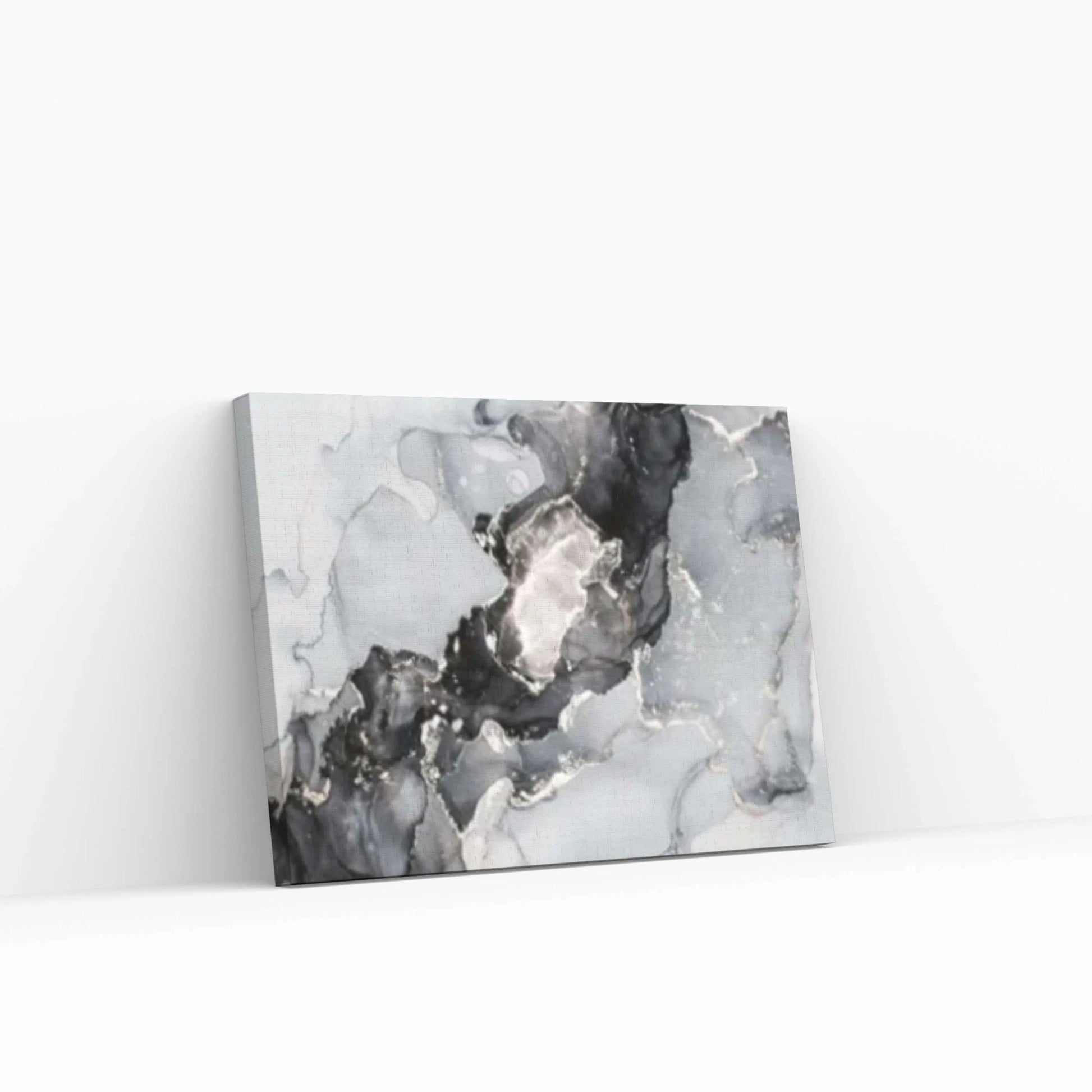 Large Silver Marble Canvas Wall Art, Marble Wall Decor, Split Canvas Art - Y Canvas