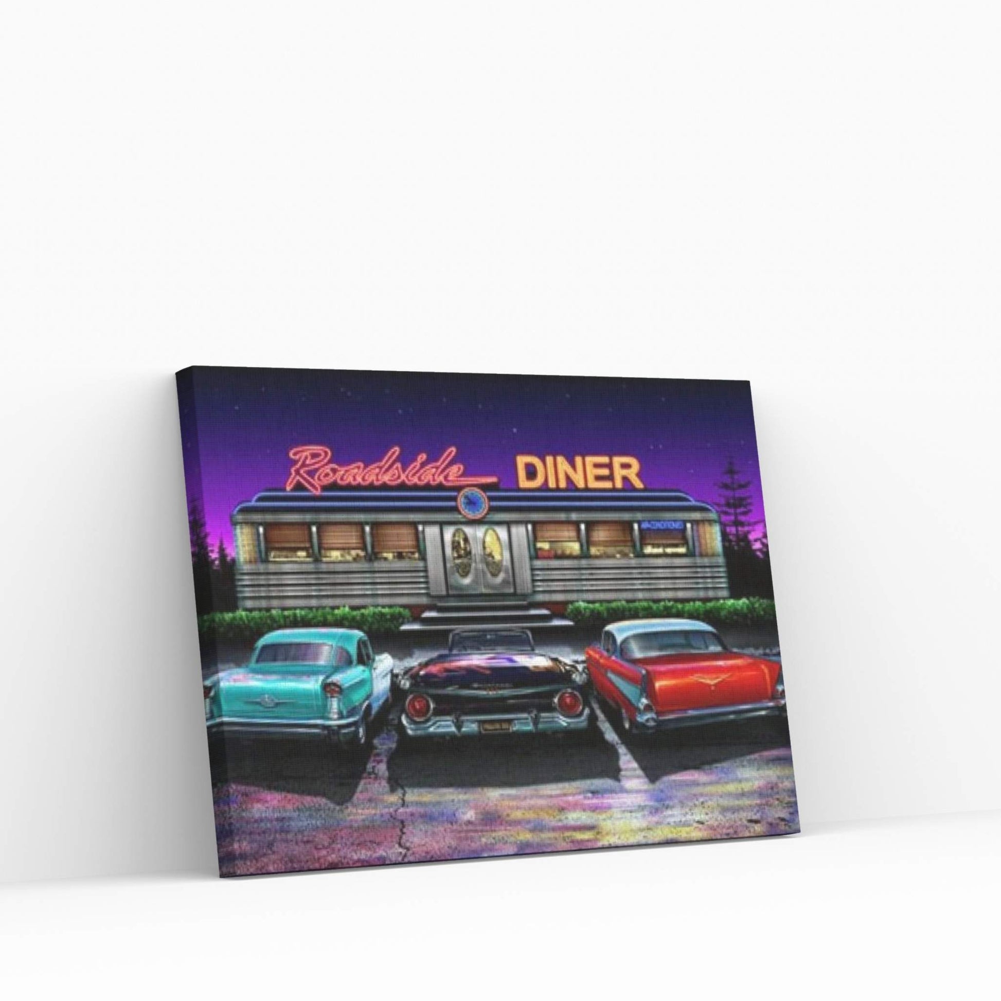 Roadside Diner I Canvas Wall Art - Y Canvas