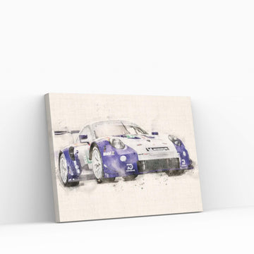 Porsche 911 RSR V II Canvas Wall Art - Y Canvas