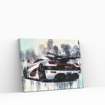 Koenigsegg One 1 Sports Car Hypercar Supercars Canvas Wall Art - Y Canvas