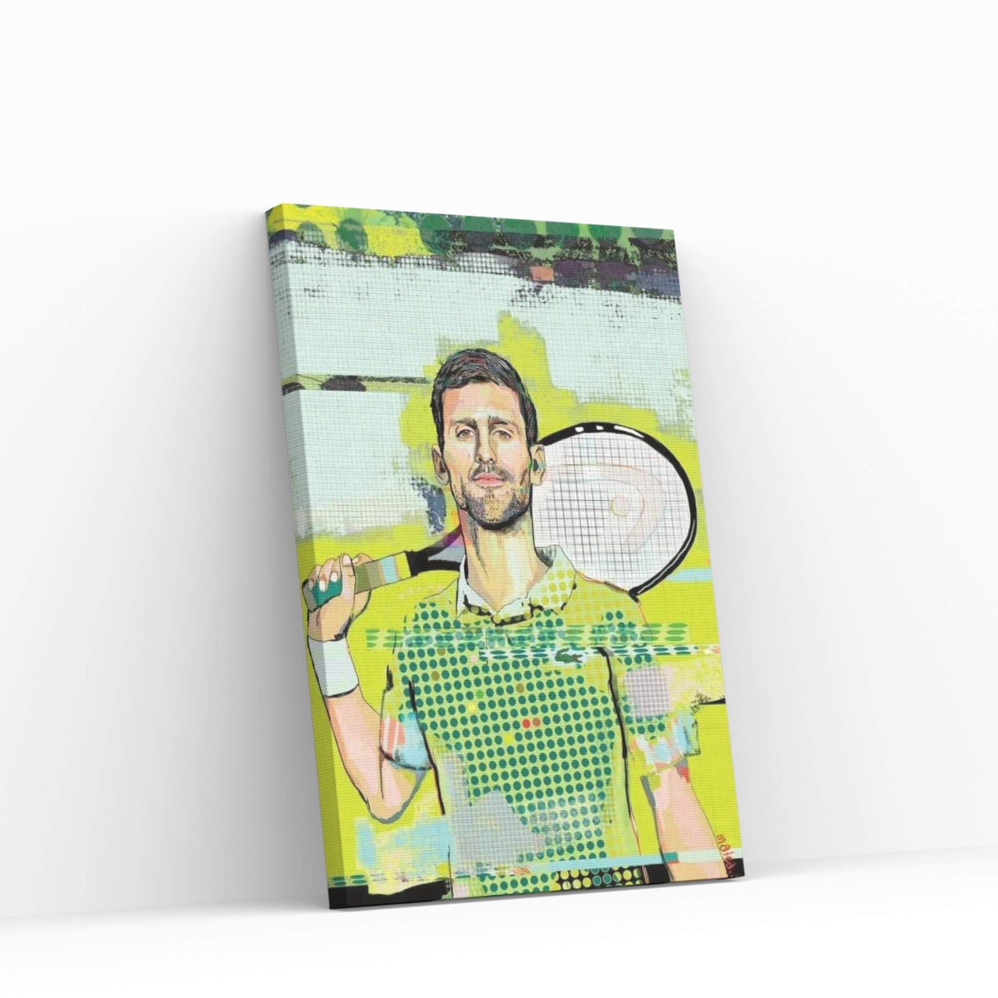 Novak Djokovic Canvas Wall Art - Y Canvas