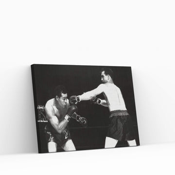 American boxer Joe Louis fighting with Billy Conn 1946 Canvas Wall Art - Y Canvas