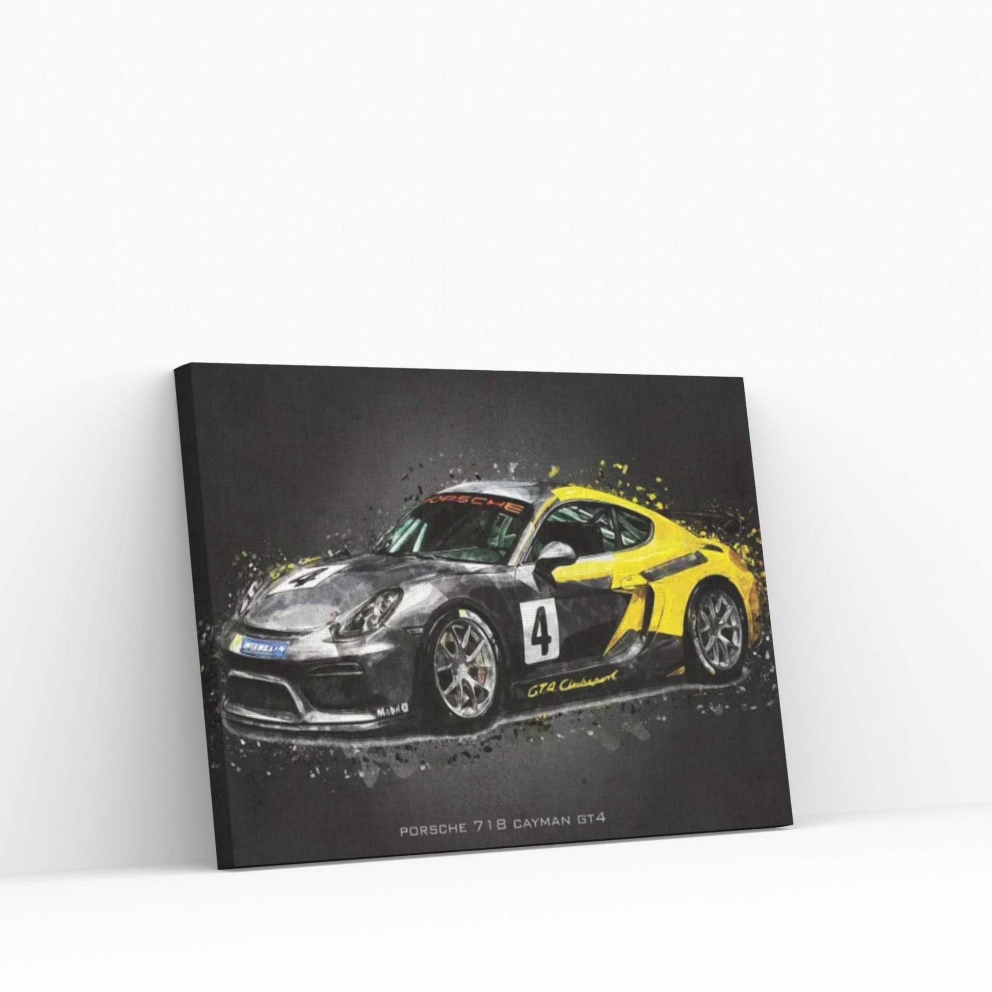Porsche 718 Cayman GT4 Canvas Wall Art - Y Canvas