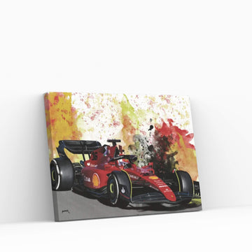 Leclerc's Racecar Canvas Wall Art - Y Canvas