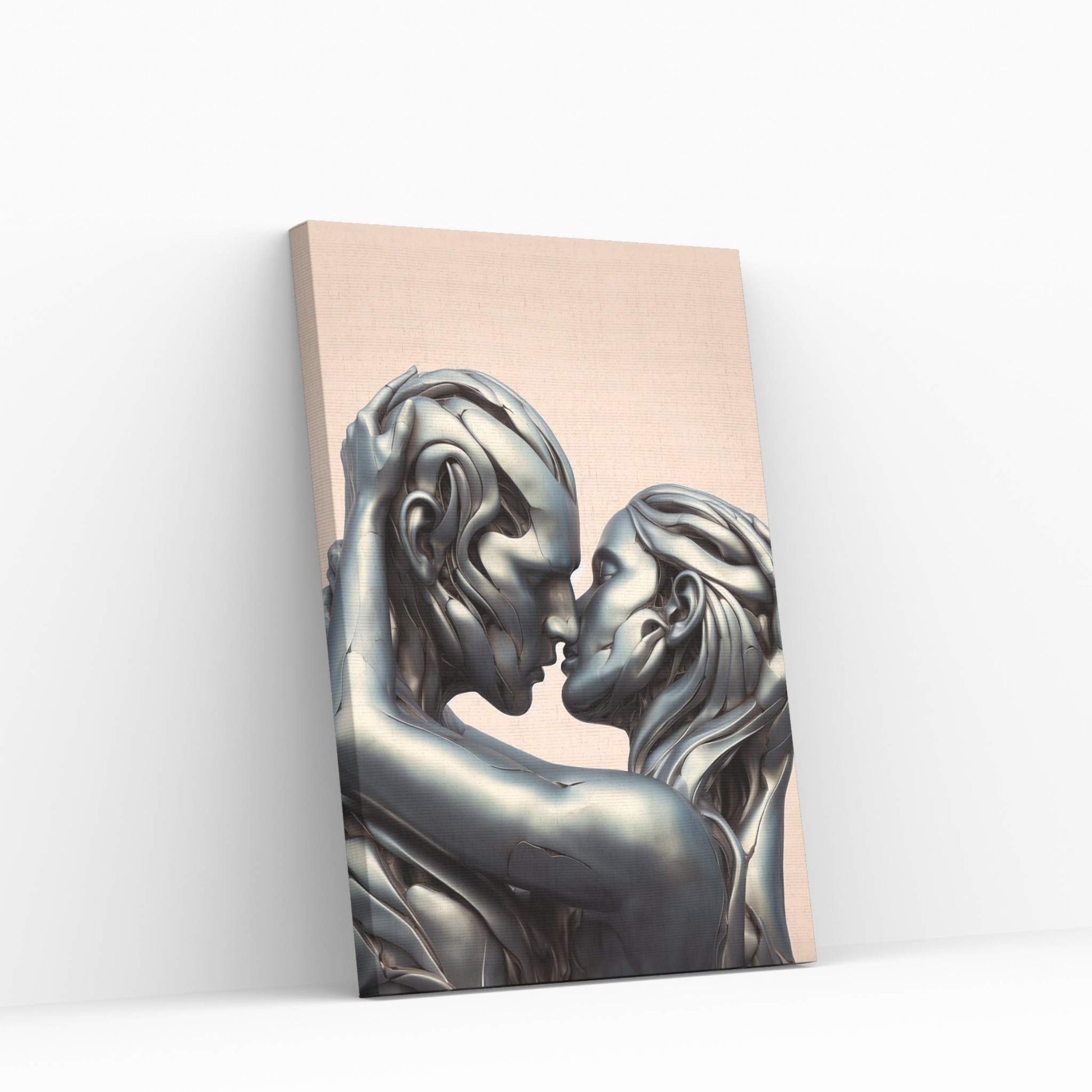 Metalic Love Couple Canvas Wall Art - Y Canvas