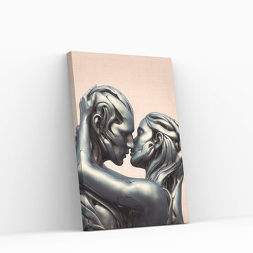 Metalic Love Couple Canvas Wall Art - Y Canvas