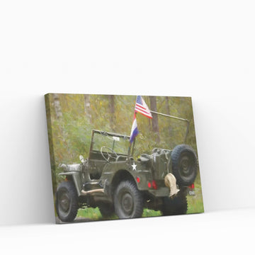 Jeep Willys In Watercolor Canvas Wall Art - Y Canvas