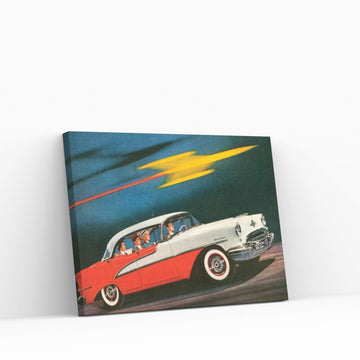 1955 Oldsmobile Magazine Advert Detail Canvas Wall Art - Y Canvas