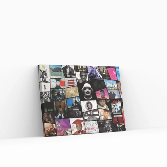 Rap Album Cover Collage Hip Hop Music Canvas Painting Wall Art Rapper Print Musician Gift - Y Canvas