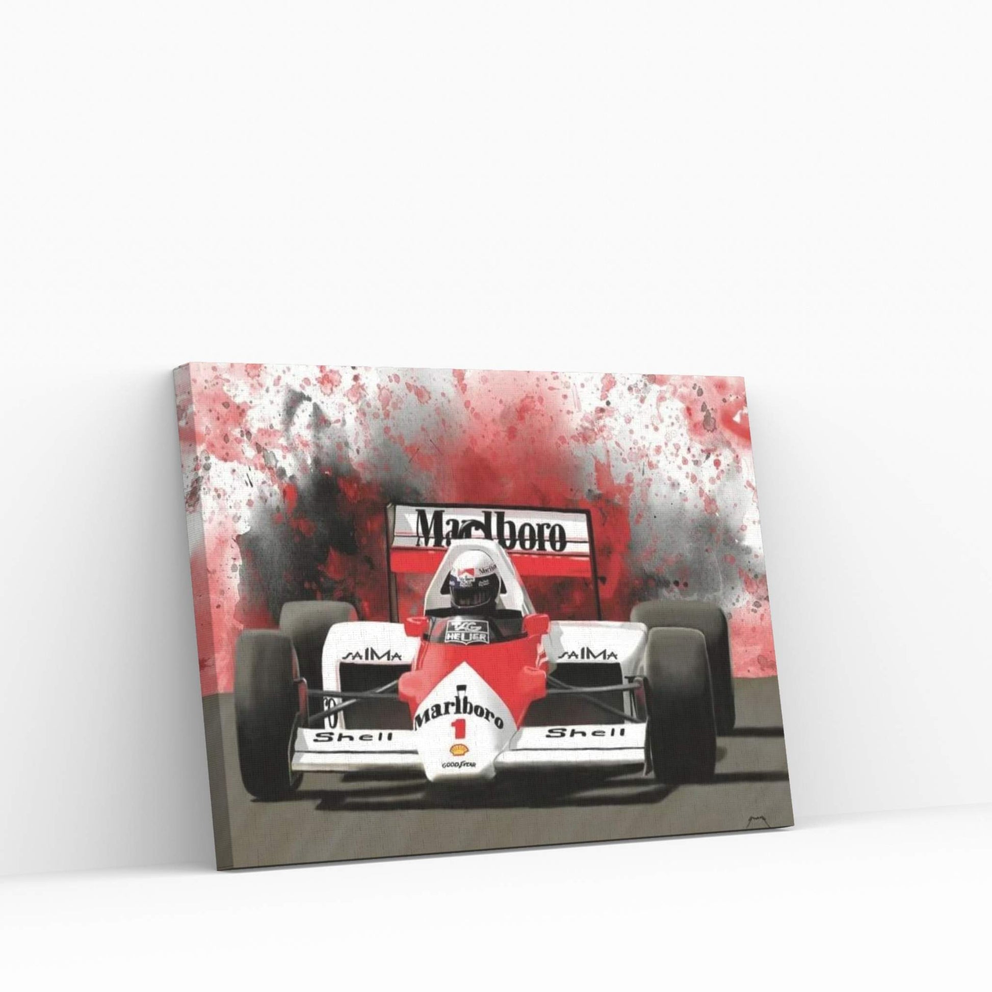 Prost's Racecar Canvas Wall Art - Y Canvas