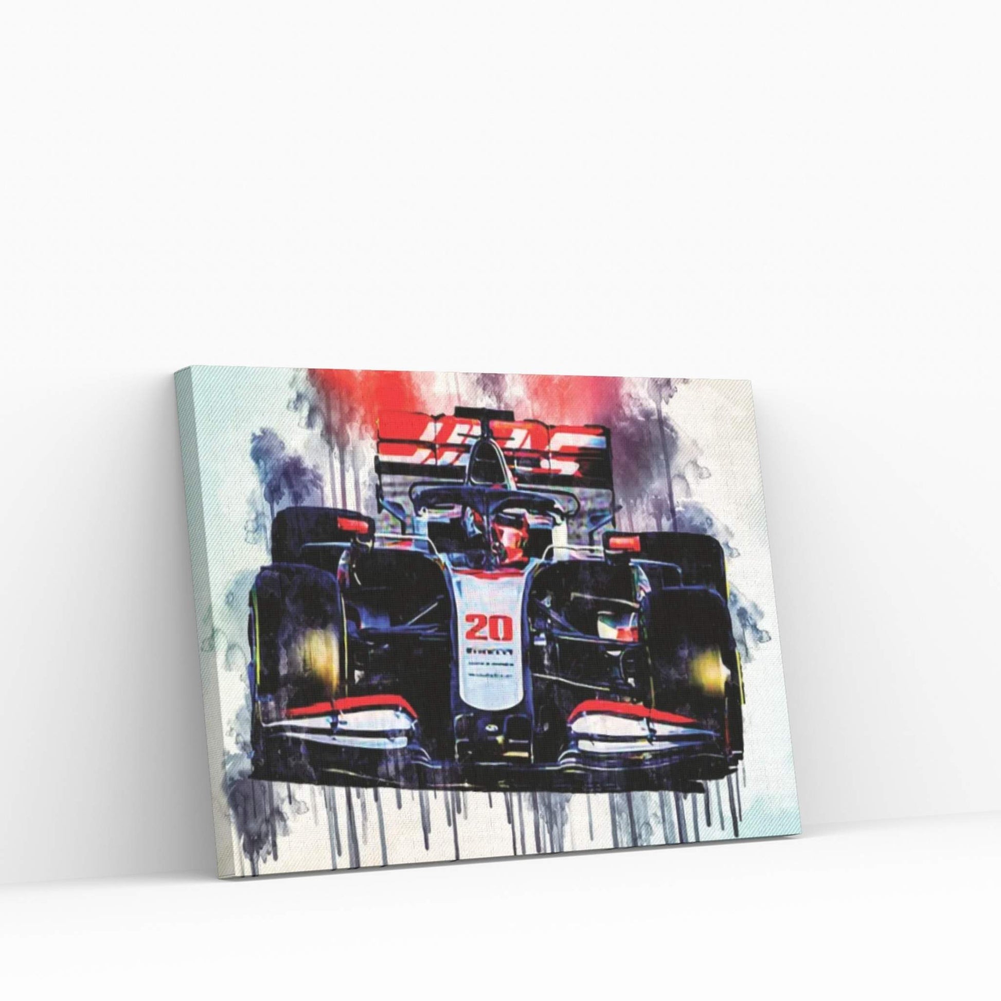 Kevin Magnussen Closeup Haas Vf-20 Raceway 2020 F1 Cars Formula 1 Canvas Wall Art - Y Canvas