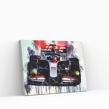 Kevin Magnussen Closeup Haas Vf-20 Raceway 2020 F1 Cars Formula 1 Canvas Wall Art - Y Canvas