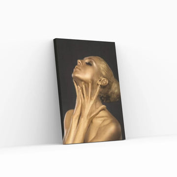 Black and Gold African Nude Woman Indian Oil Painting on Canvas Posters and Prints Scandinavian Wall Art Picture - Y Canvas