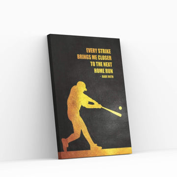 Babe Ruth - Home Run Canvas Wall Art - Y Canvas