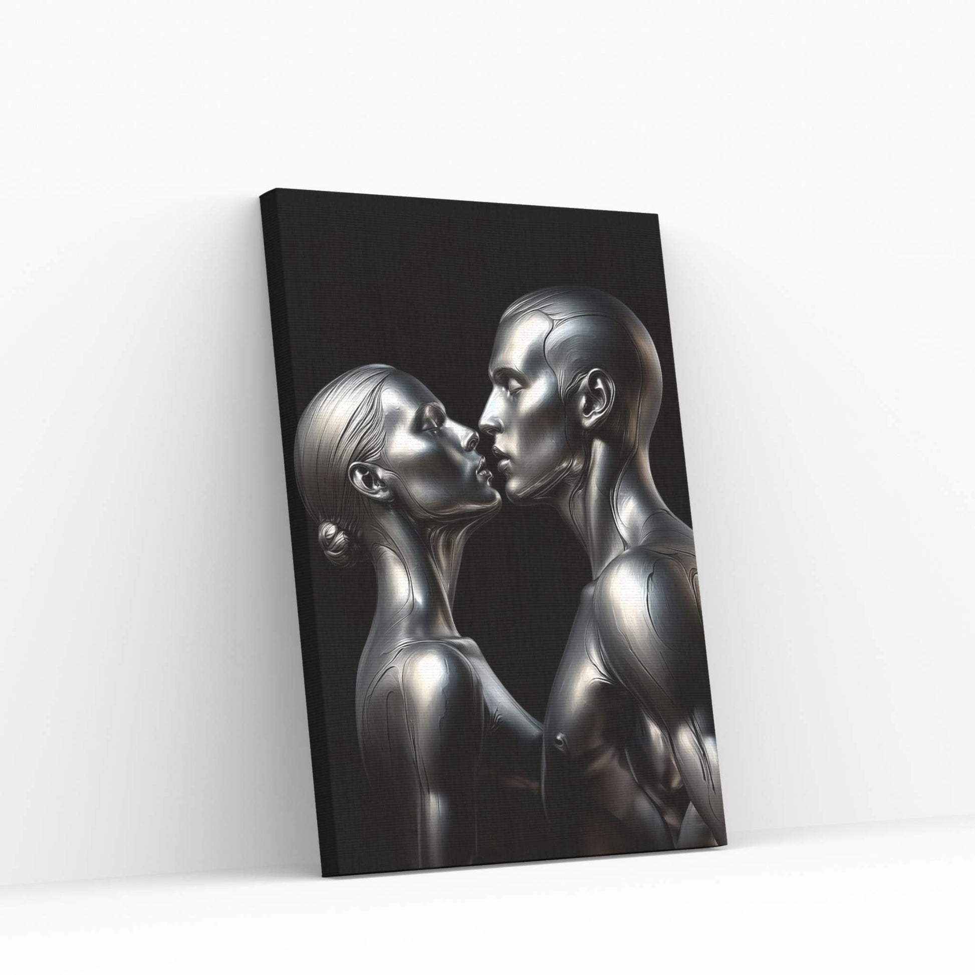 Metalic Love Couple Canvas Wall Art - Y Canvas