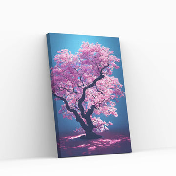 Pink Japanese Tree, Landscape Canvas Wall Art - Y Canvas