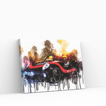 Car 2018 Porsche 911 Turbo WEC Safety Canvas Wall Art - Y Canvas