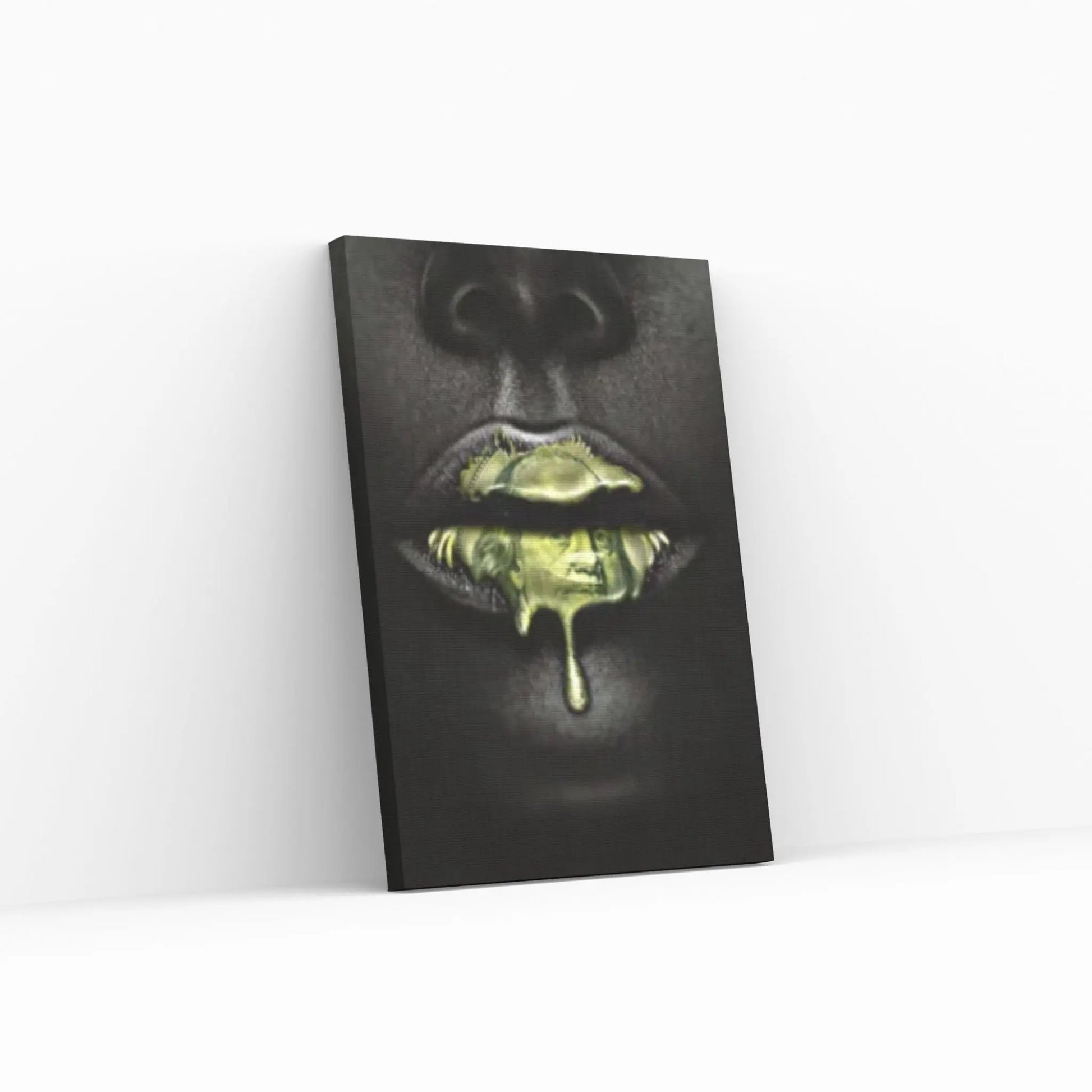 Home Decor Money Lipstick HD Print Sexy African Woman Paintings Picture Wall Art Nordic Modular Canvas Poster - Y Canvas