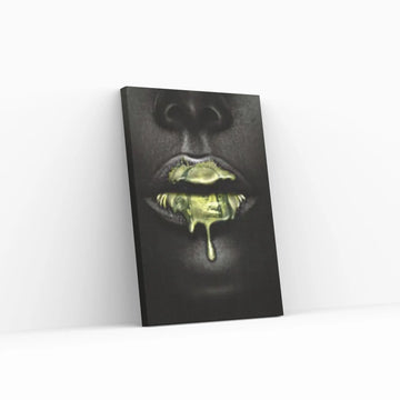 Home Decor Money Lipstick HD Print Sexy African Woman Paintings Picture Wall Art Nordic Modular Canvas Poster - Y Canvas