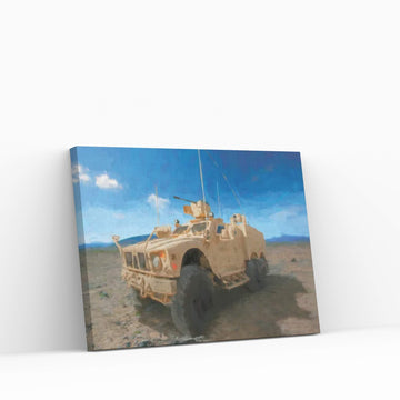 Gun Military Vehicle Canvas Wall Art - Y Canvas