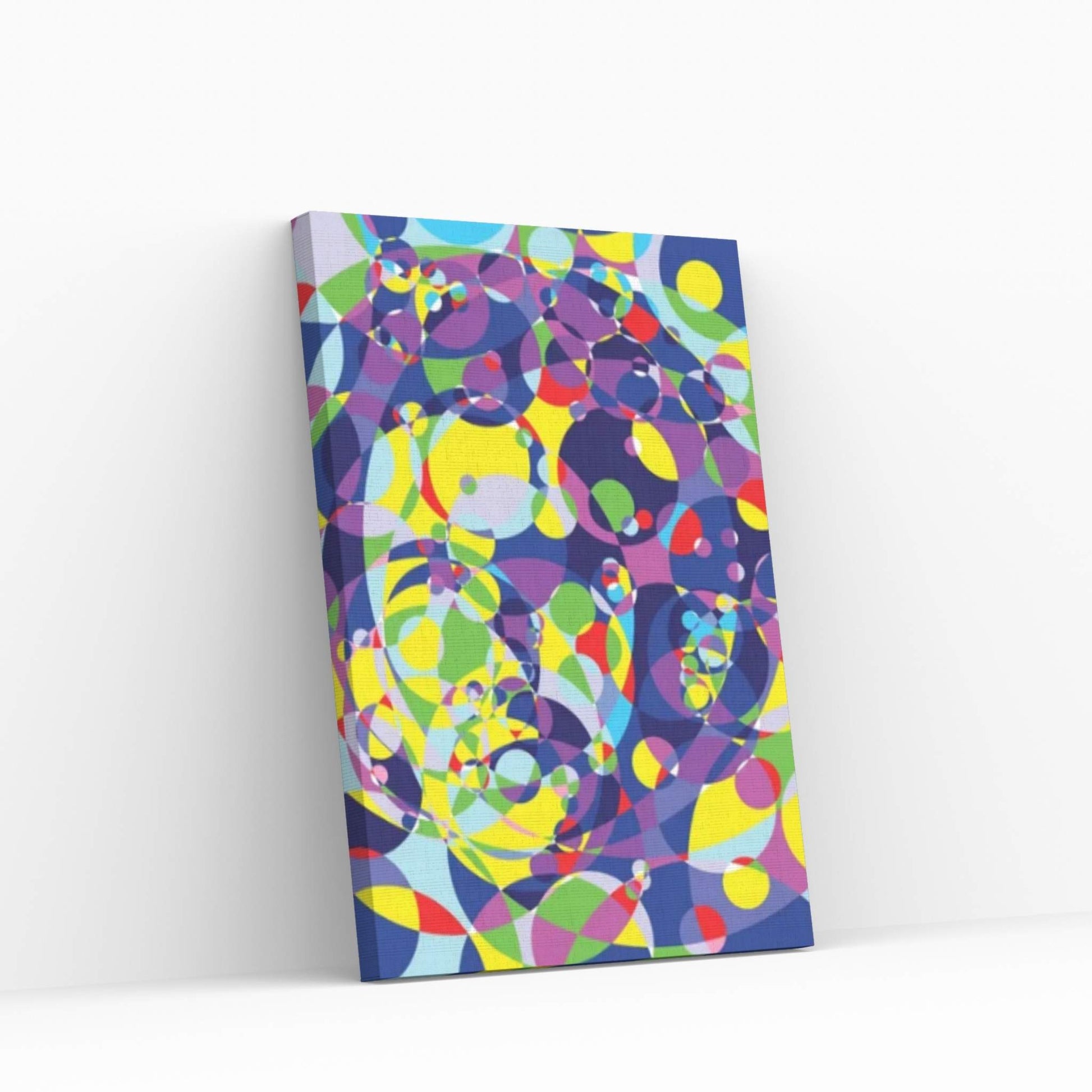 Ayrton Colored Circles Canvas Wall Art - Y Canvas