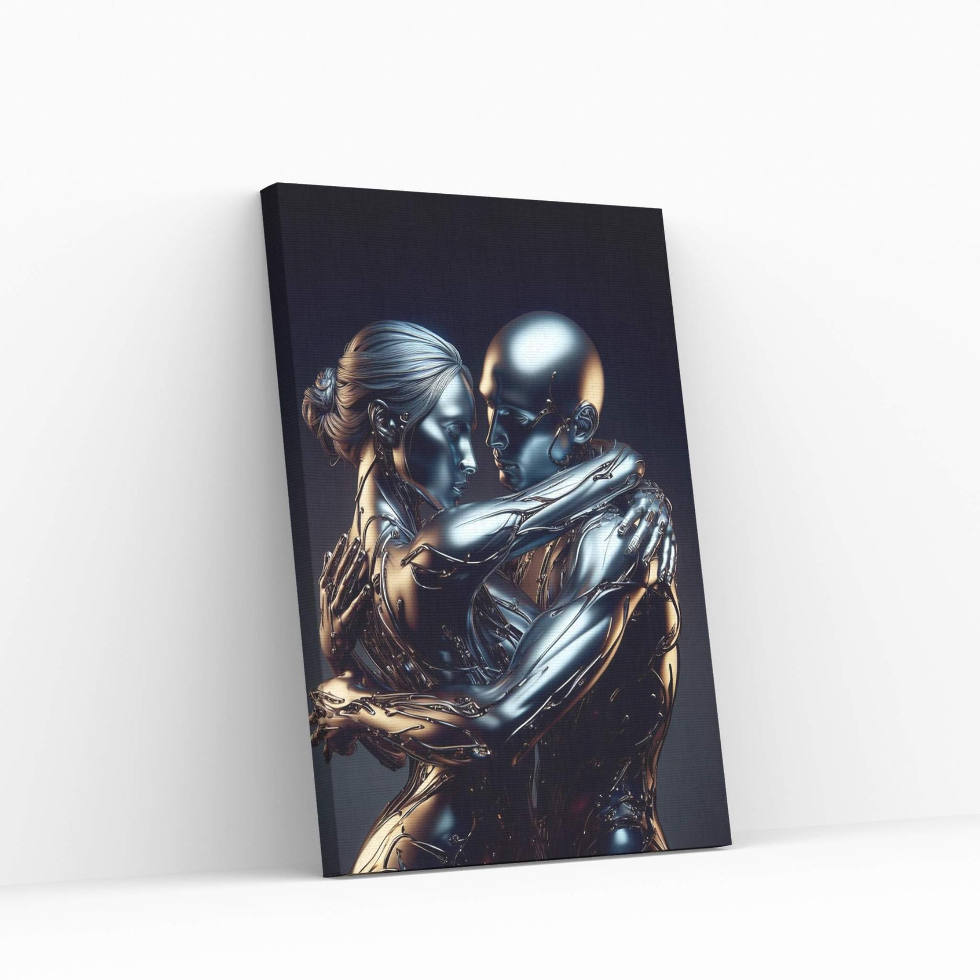 Metalic Love Couple Canvas Wall Art - Y Canvas